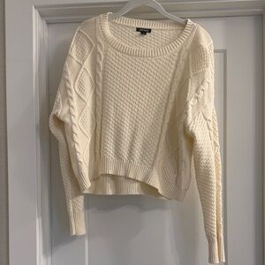 Wild Fable Cream Cable Crewneck Sweater
